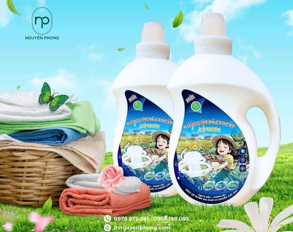 In tem nhãn nước giặt với thiết kế độc đáo và ấn tượng